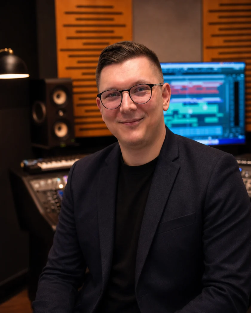 Kristijan Sinković in the M Street Music studio